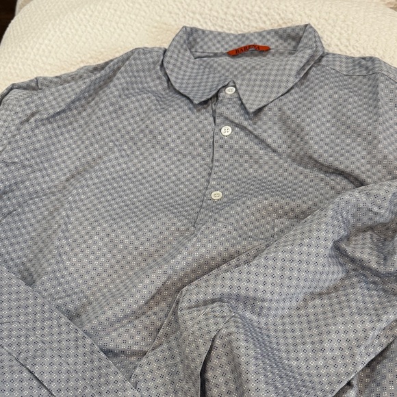 Barena Light Blue Geometric Button Down Shirt - Picture 1 of 5